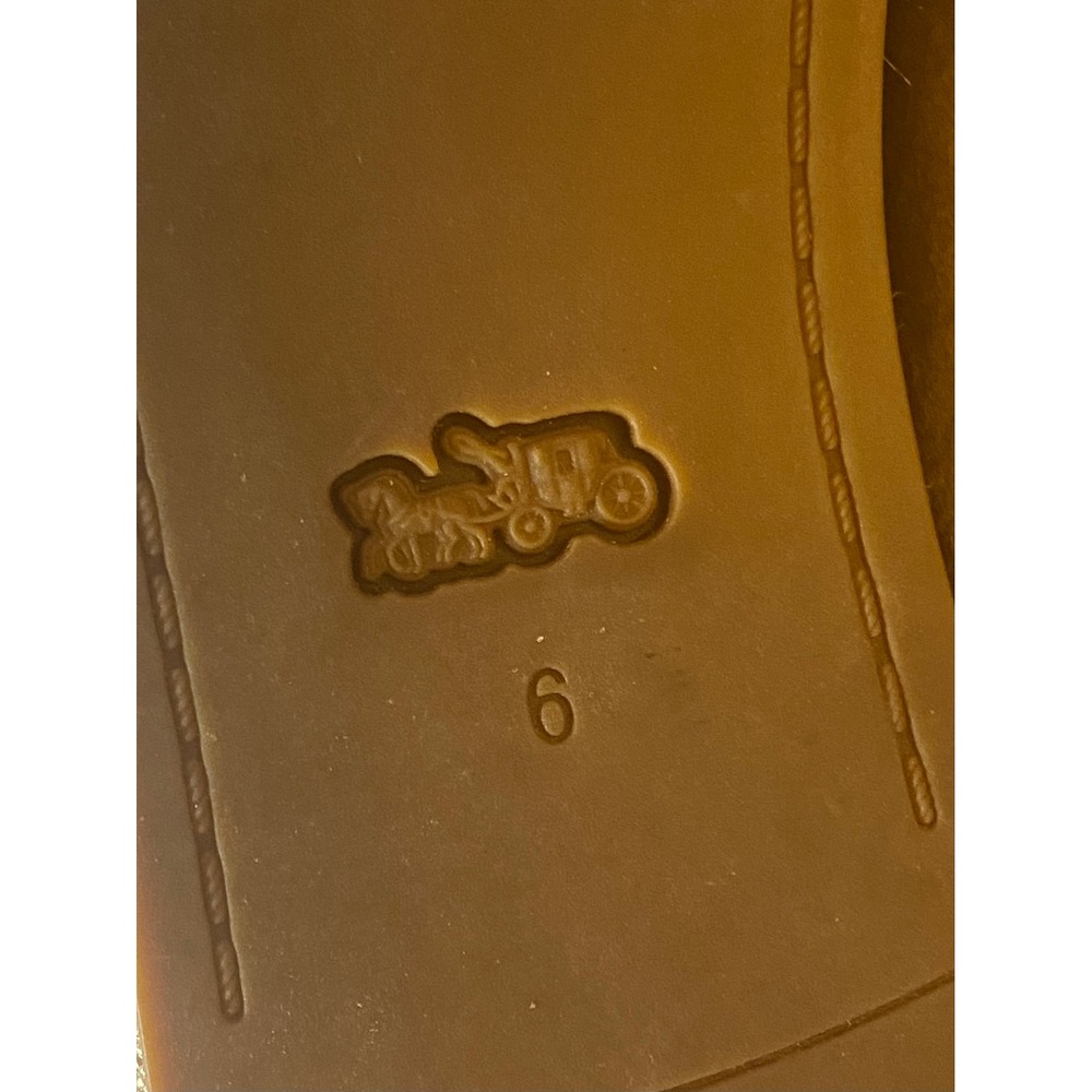 Coach Casey Espadrille Flats Metallic Leather Rose Gold Womens Shoes Size 6B - Picture 9 of 11